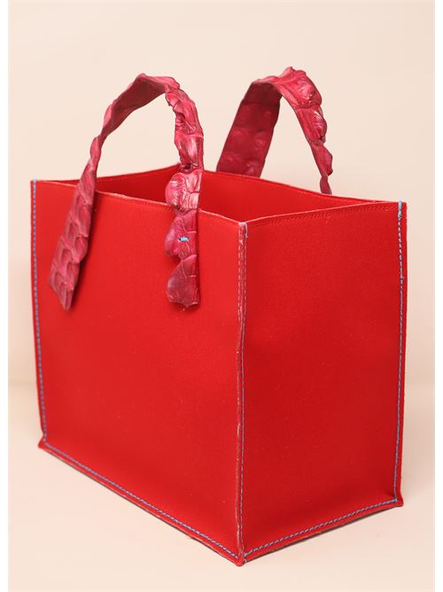 Handbag with crocodile handle Laboratorio Capri | GRETAROSSOFUXIA
